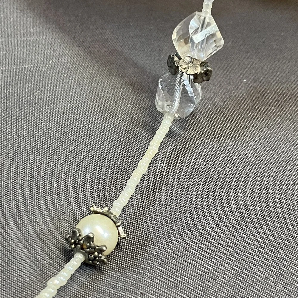 Large Swirls Frosted Glass Ornament Bulb /‎ Swirls / With Beaded Hanger
